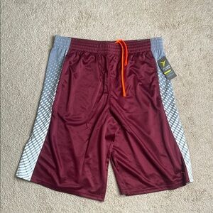Old Navy Red and Gray Athletic Shorts Moisture-Wicking